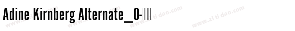 Adine Kirnberg Alternate_0字体转换
